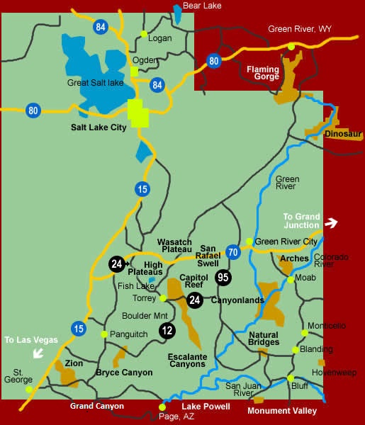 Thumb Map And Travel Planning Map Utah National Parks Map Hondoo